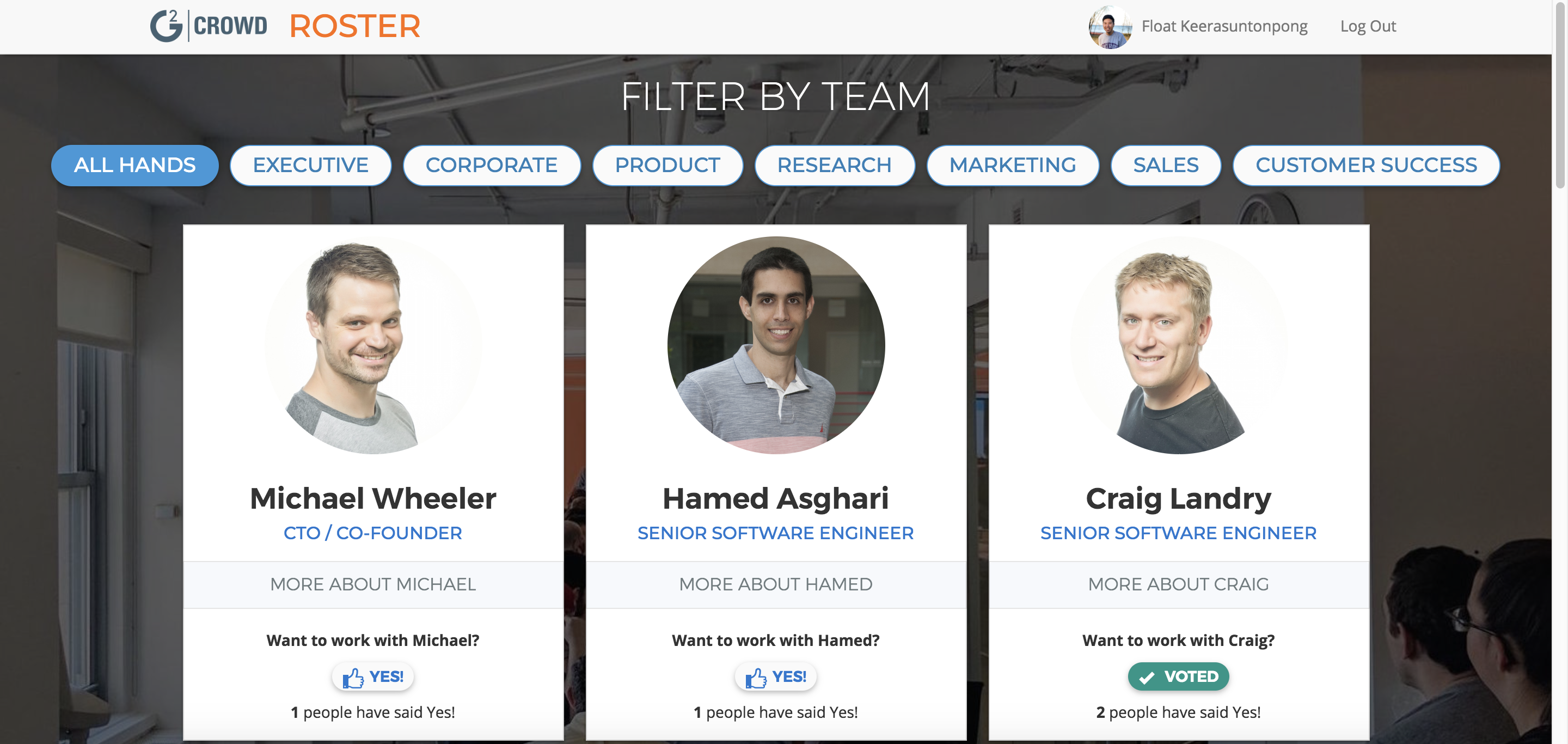Roster page Roster page